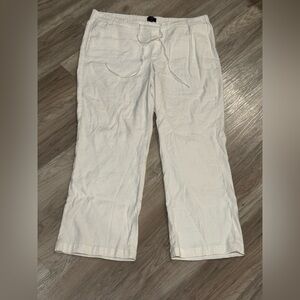 NYDJ LINEN BLEND DRAWSTRING PANT